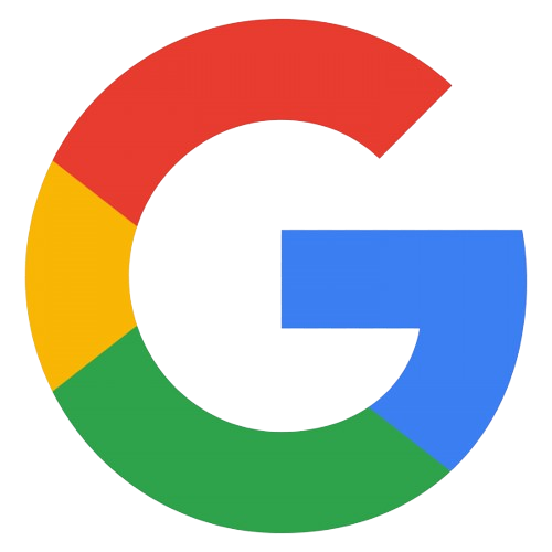 The image shows the Google logo, a stylized, multi-colored capital letter "G". The top part is red, the right side is blue, the bottom is green, and the left side is yellow. The logo is on a transparent background.